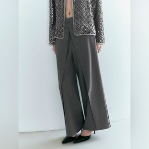 New! 😉 Urban Revivo Wide-Leg Pants, Grey，Size 2